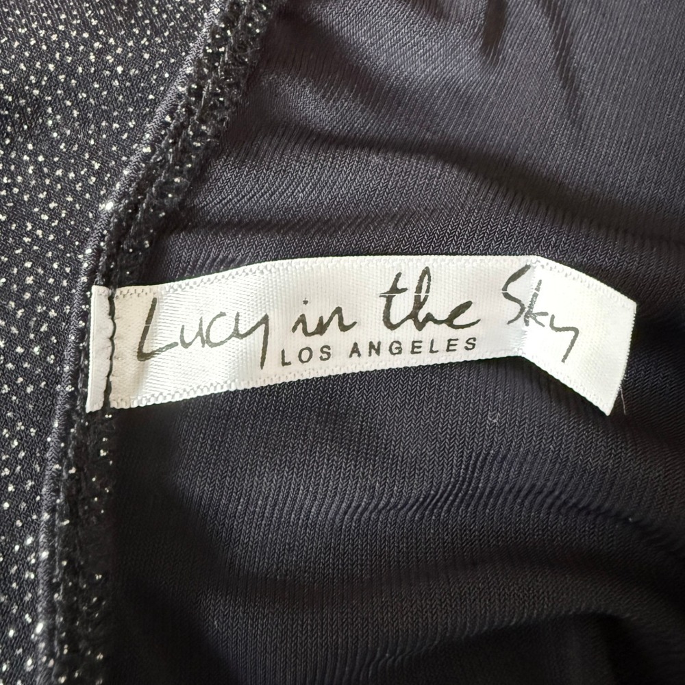 Lucy In The Sky Maxi Dress Halter Neck Sparkly Evening Party Navy Size M - Picture 4 of 10